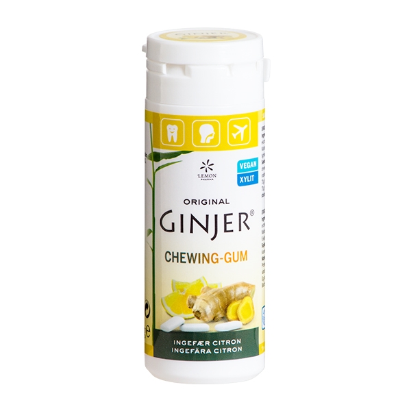 Ginjer Chewing-Gum Ingefær og Citron 30 g