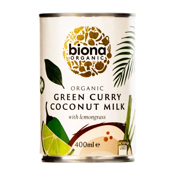 Green Curry Coconut Milk Biona 400 ml økologisk