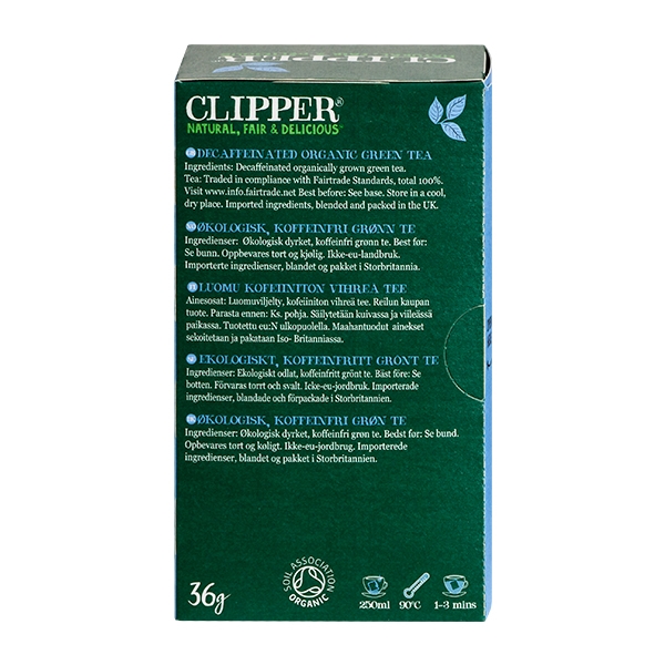 Green Tea Decaf Clipper 20 breve økologisk
