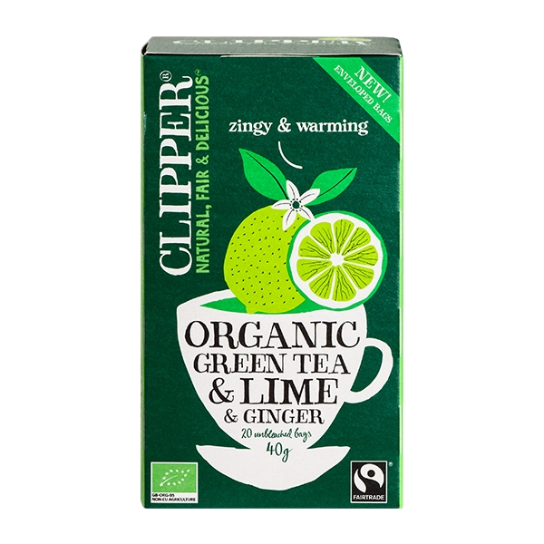 Green Tea & Lime & Ginger Clipper 20 breve økologisk