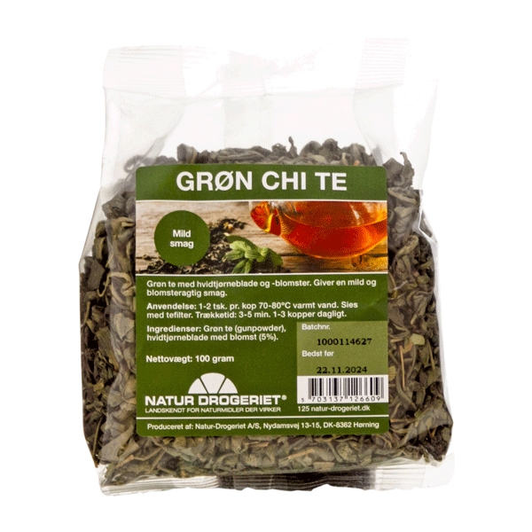 Grøn Chi Te med Hvidtjørn 100 g