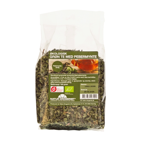 Grøn Te med Pebermynte 100 g økologisk
