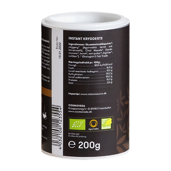 Instant Chai Latte Classic Cosmoveda 200 g økologisk