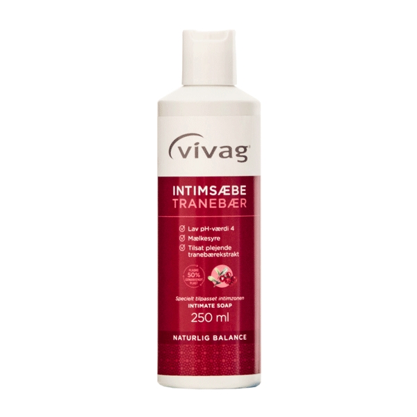 Intimsæbe Tranebær Vivag 250 ml