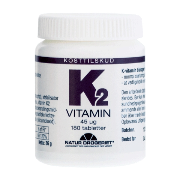 K2-vitamin 45 mcg 180 tabletter
