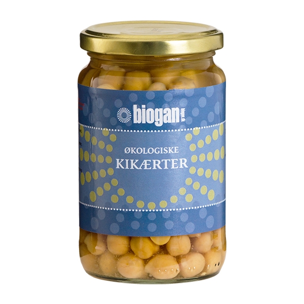 Kikærter i Glas Biogan 330 g økologisk