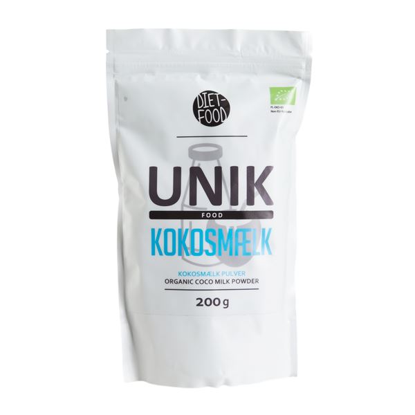 Kokosmælk Pulver Unik Food 200 g økologisk