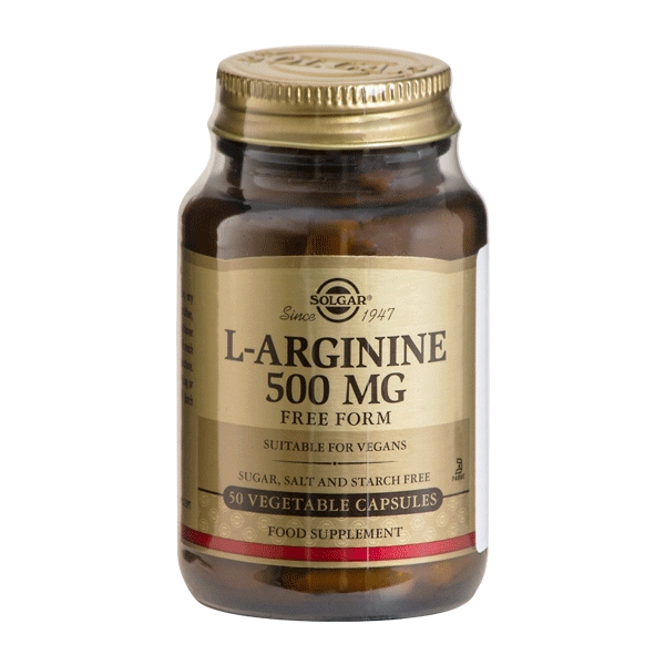 L-Arginine 500 mg Solgar 50 vegetabilske kapsler