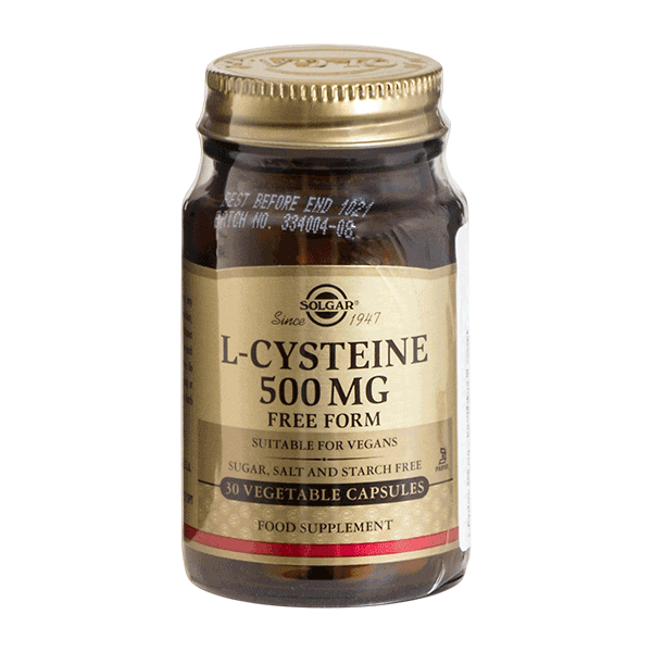 L-Cysteine 500 mg Solgar 30 vegetabilske kapsler