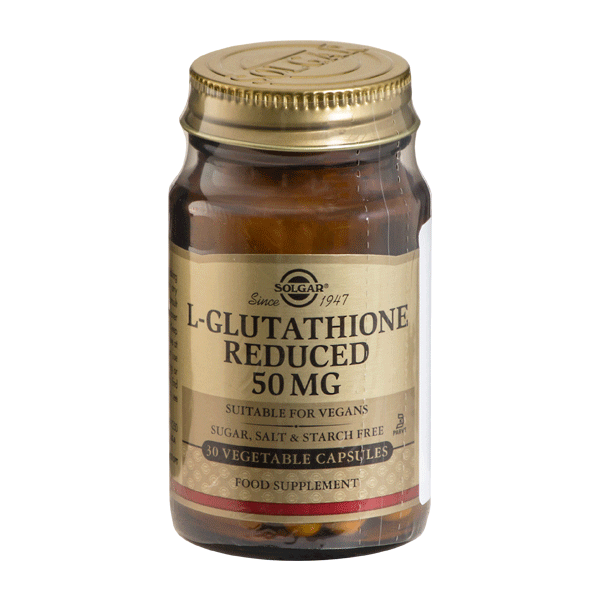 L-Glutathione Reduced 50 mg Solgar 30 vegetabilske kapsler 