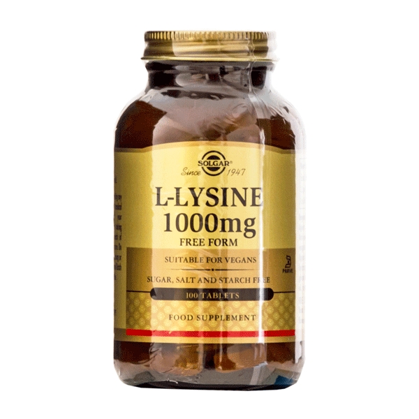 L-Lysine 1000 mg Solgar 100 vegetabilske tabletter