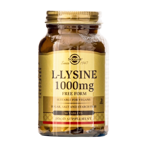 L-Lysine 1000 mg Solgar 50 vegetabilske tabletter