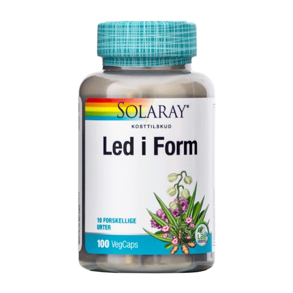 Led i Form Solaray 100 vegetabilske kapsler