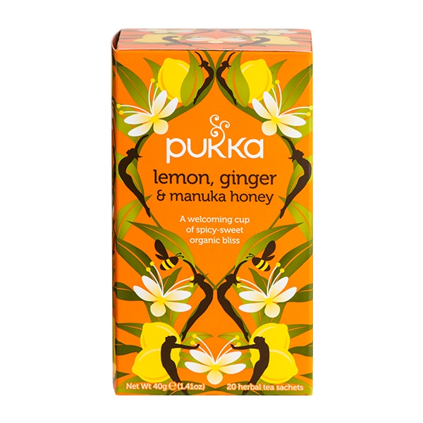 Lemon, Ginger and Manuka Honey Pukka 20 breve økologisk