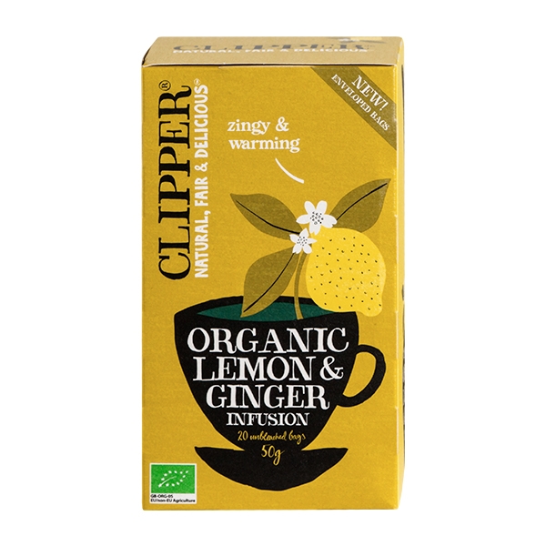 Lemon & Ginger Infusion Clipper 20 breve økologisk