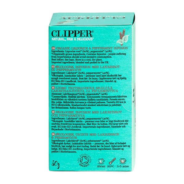 Liquorice & Peppermint Clipper 20 breve økologisk