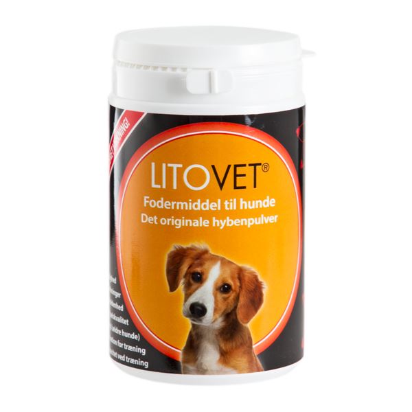 Australsk person indsats Sprede LitoVet Hybenpulver Fodermiddel til Hund 150 g