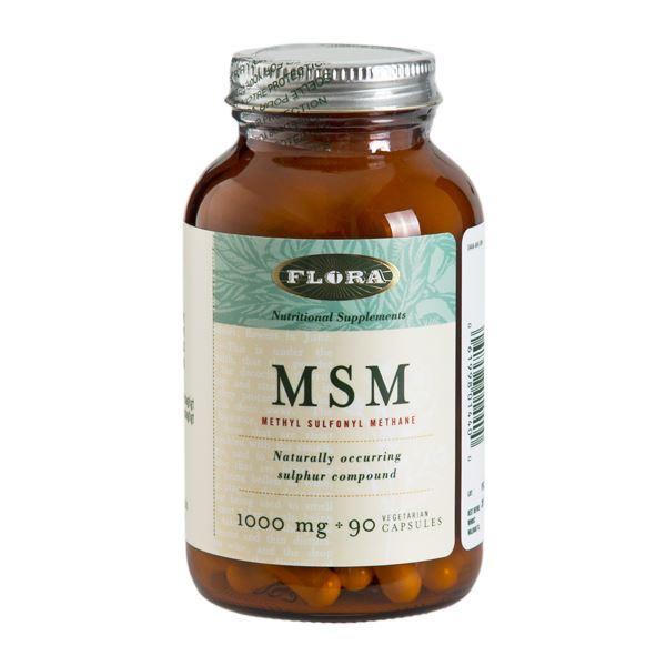 MSM Flora 1000 mg tilskudsfoder til hunde 90 kapsler