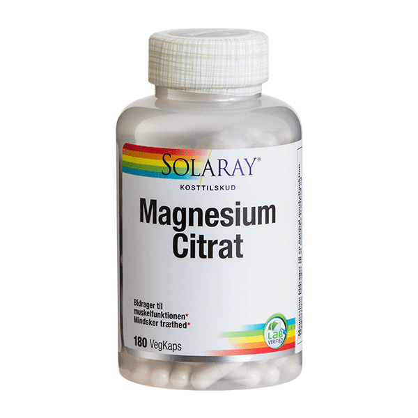 Magnesium Citrat Solaray 180 vegetabilske kapsler