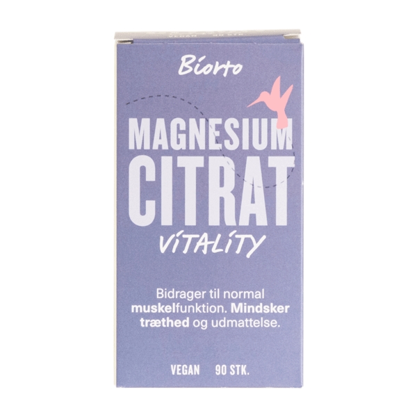 Magnesium Citrat Vitality Biorto 90 kapsler