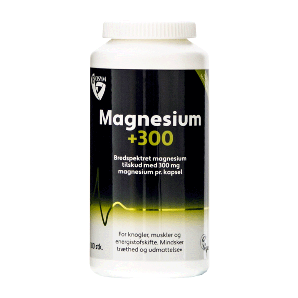 Magnesium +300 180 vegetabilske kapsler