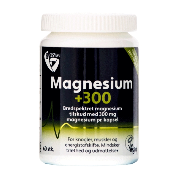 Magnesium +300 60 vegetabilske kapsler