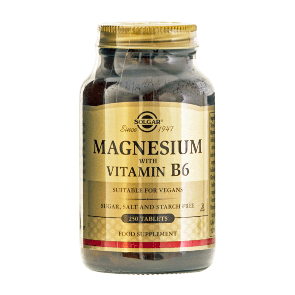Magnesium with Vitamin B6 Solgar 250 tabletter