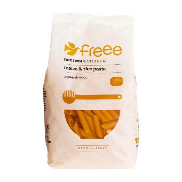 Maize & Rice Pasta Penne Doves glutenfri 500 g økologisk