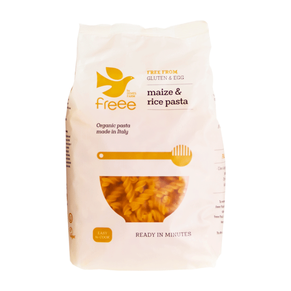 Maize & Rice Pasta Skruer Doves glutenfri 500 g økologisk