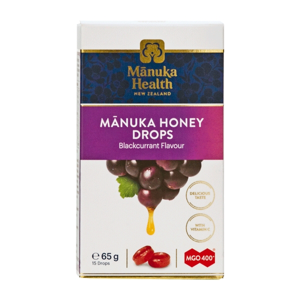 Manuka Honey Drops Blackcurrant 65 g