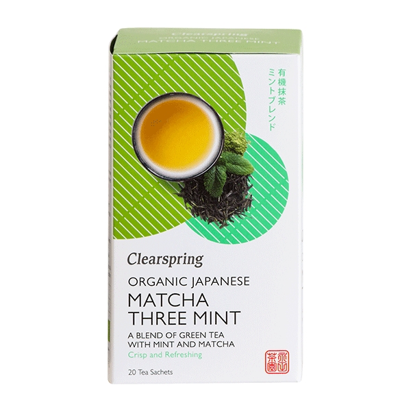 Matcha Three Mint Clearspring 20 breve økologisk