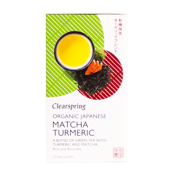 Matcha Turmeric Green Tea Clearspring 20 breve økologisk