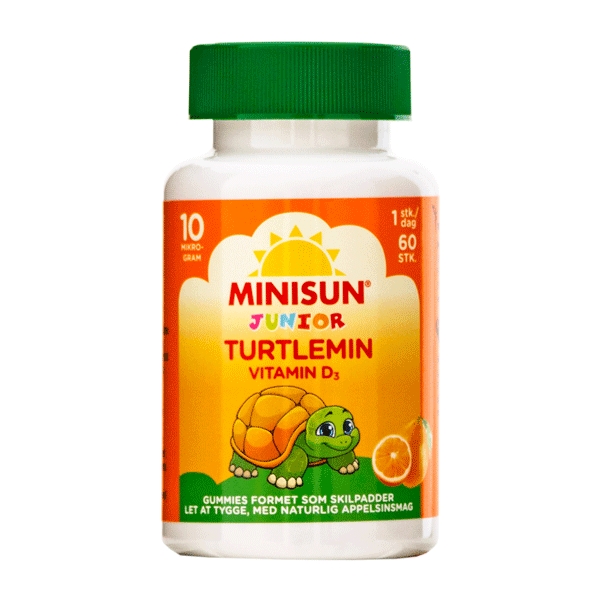 Minisun Junior Turtlemin Vitamin D 60 stk