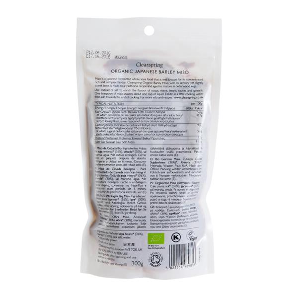 Miso Barley Byg Miso Clearspring 300 g økologisk