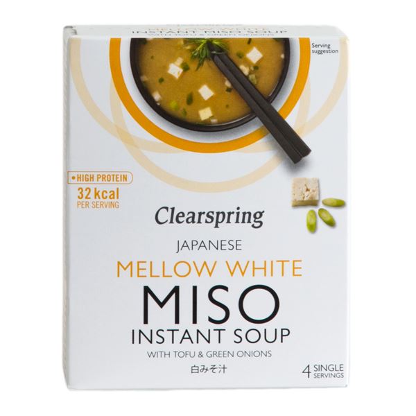 Miso Instant Soup Mellow White Tofu Clearspring 40 g