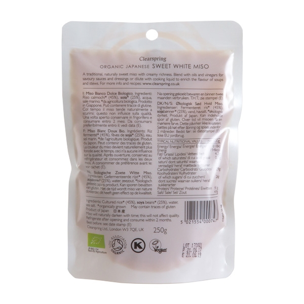 Miso Sweet White Clearspring 250 g økologisk