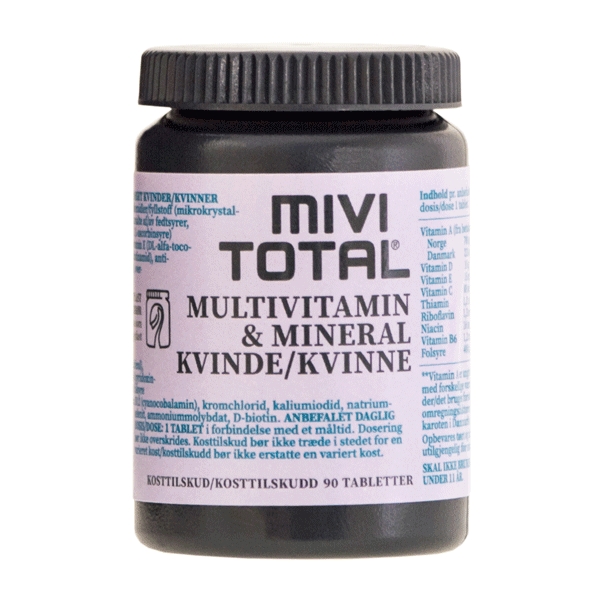 Mivi Total Multivitamin & Mineraler Kvinde 90 tabletter