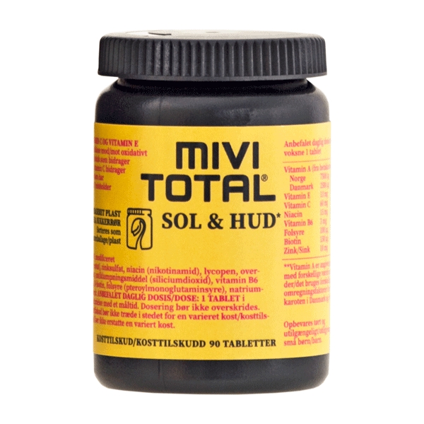 Mivi Total Sol & Hud 90 tabletter