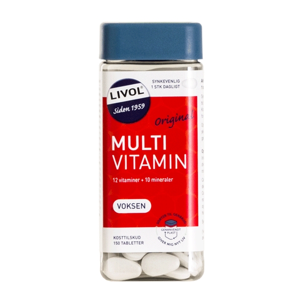 Multivitamin Voksen Livol 150 tabletter