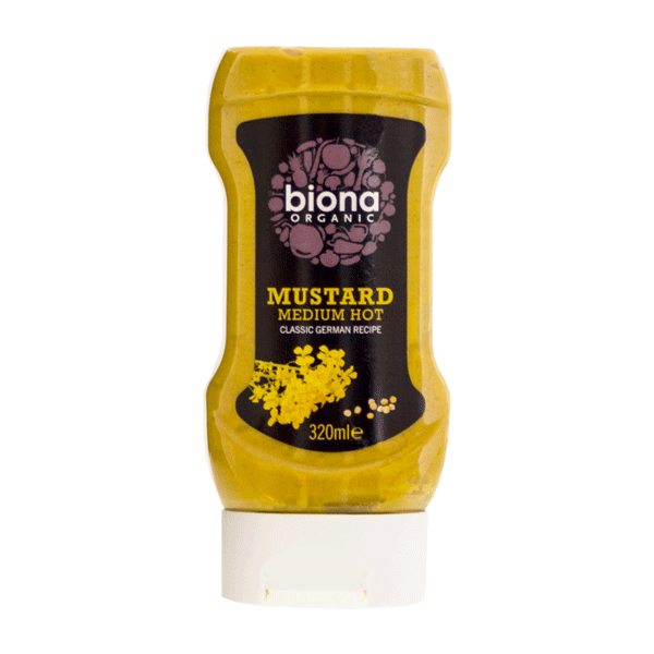 Mustard Medium Hot Biona 320 ml økologisk