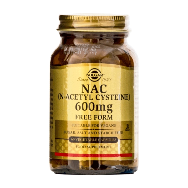 NAC (N-Acetyl Cysteine) 600 mg Solgar 60 veg. kapsler