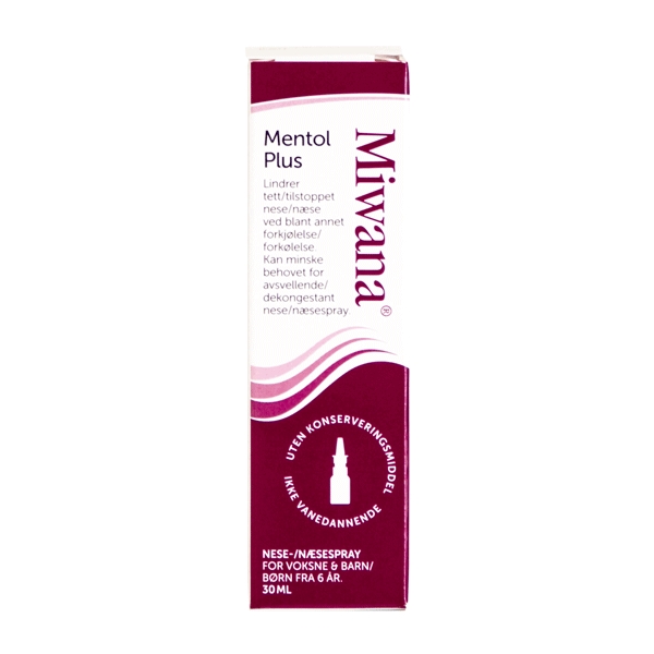 Næsespray Mentol Plus Miwana 30 ml