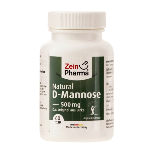 Natural D-Mannose 500 mg 60 vegetabilske kapsler