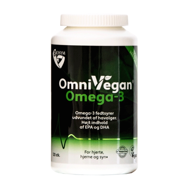 OmniVegan Omega-3 Biosym 120 vegetabilske kapsler
