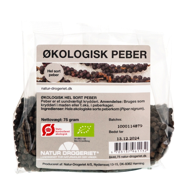 Peber Sort Hel 75 g økologisk