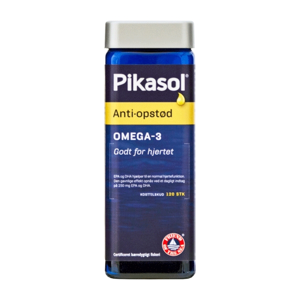 Pikasol Omega-3 Anti-opstød 120 kapsler