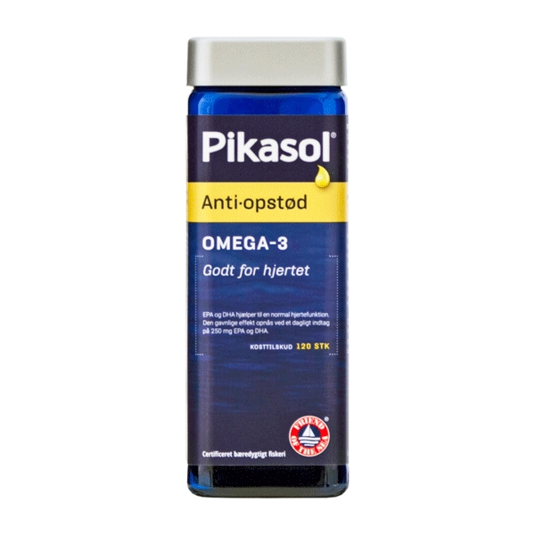 Pikasol Omega-3 Anti-opstød 120 kapsler