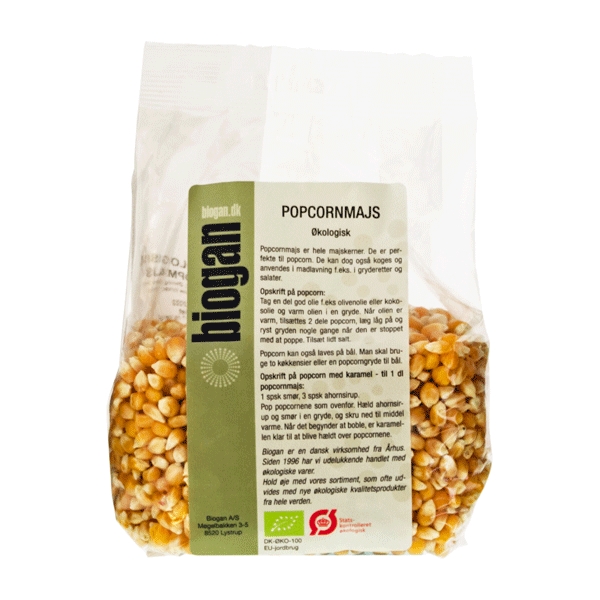 Popcornmajs Biogan 500 g økologisk