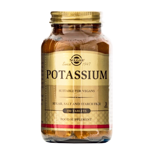 Potassium Solgar 100 tabletter