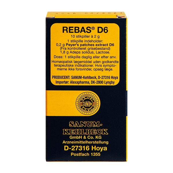 Rebas D6 Sanum 10 stikpiller